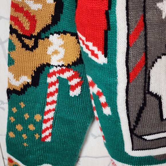 Bluenotes Gingerbread Funny Print Crewneck Ugly Christmas Sweater - Picture 3 of 7